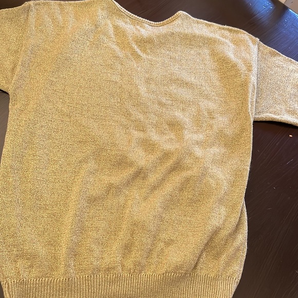 Vintage gold knitted sweater shirt - Picture 4 of 4